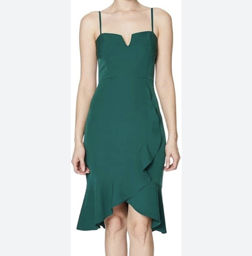 Laundry by Shelli Segal Women's Sweetheart Ruffle Core Dress Sz 8